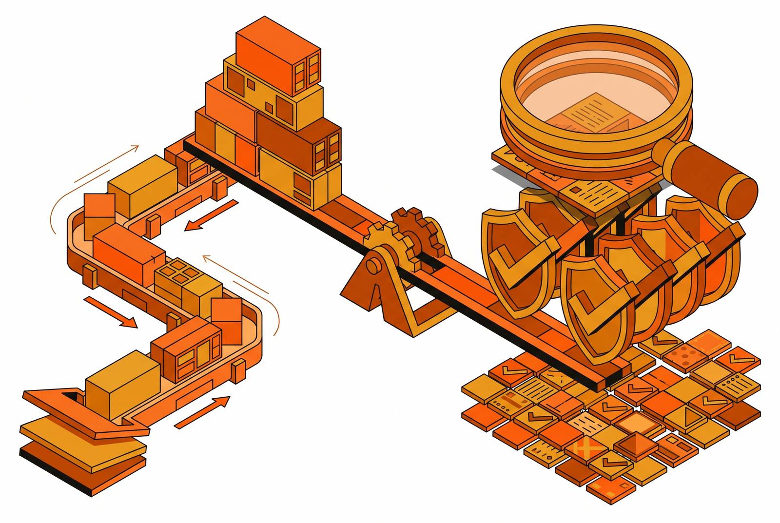 Cover illustration for “Deployment Frequency and Verification Coverage Tradeoffs”
