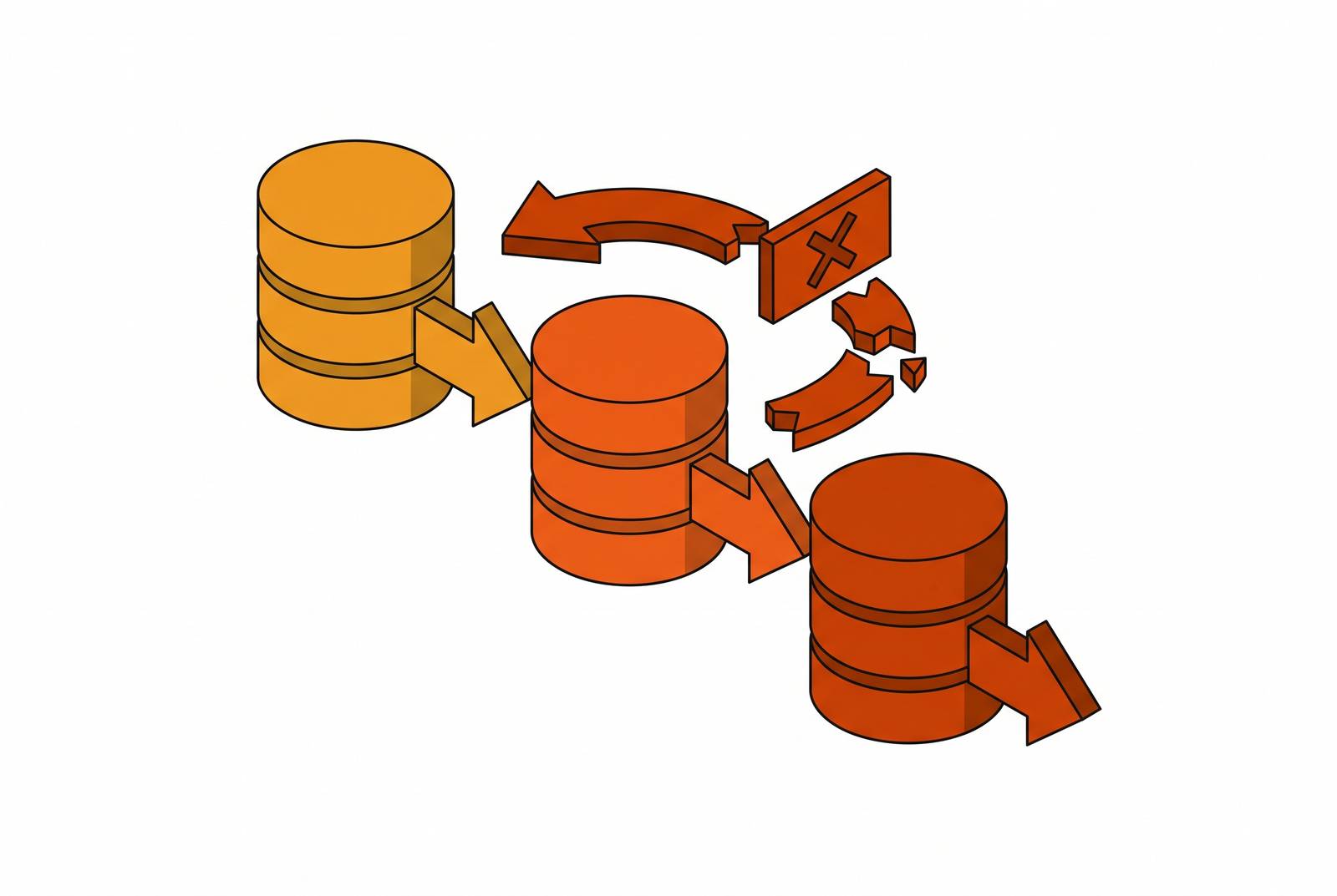 Cover illustration for “Database Migrations That Break Rollback as an Option”