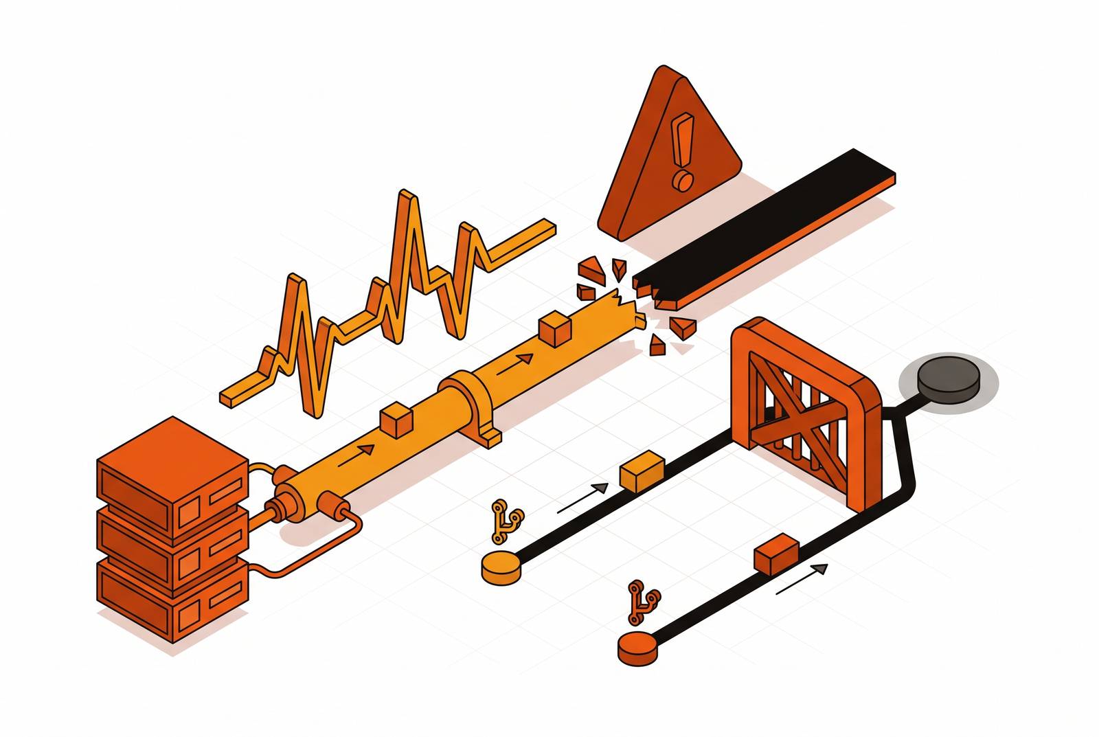 Cover illustration for “What On-Call Engineers Actually See When a Post-Deploy Health Check Fails a Pull Request”