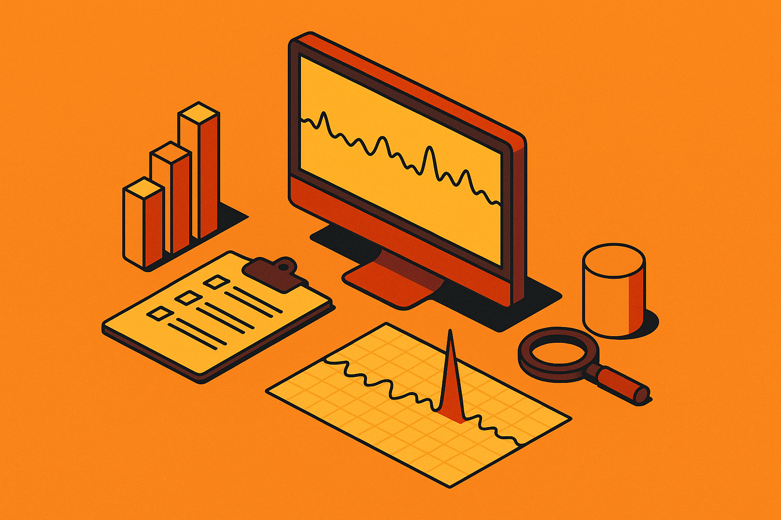 Cover illustration for “Time Series Anomaly Detection for Deployment Regression”