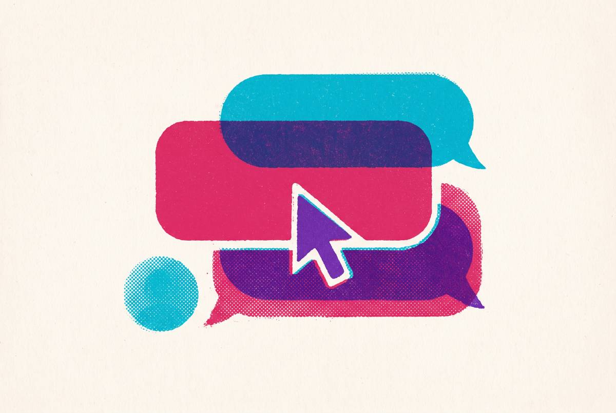 Cover illustration for “CTA Design for In-Chat Ad Placements”