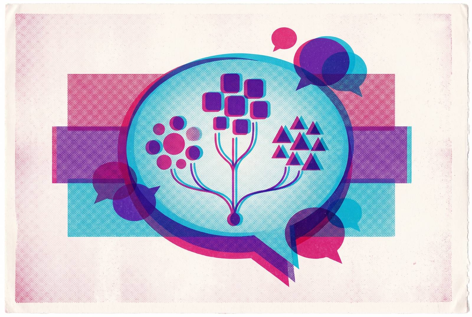 Cover illustration for “Ad Ops Vendor Taxonomy for the Emerging In-Conversation Native Advertising Stack”