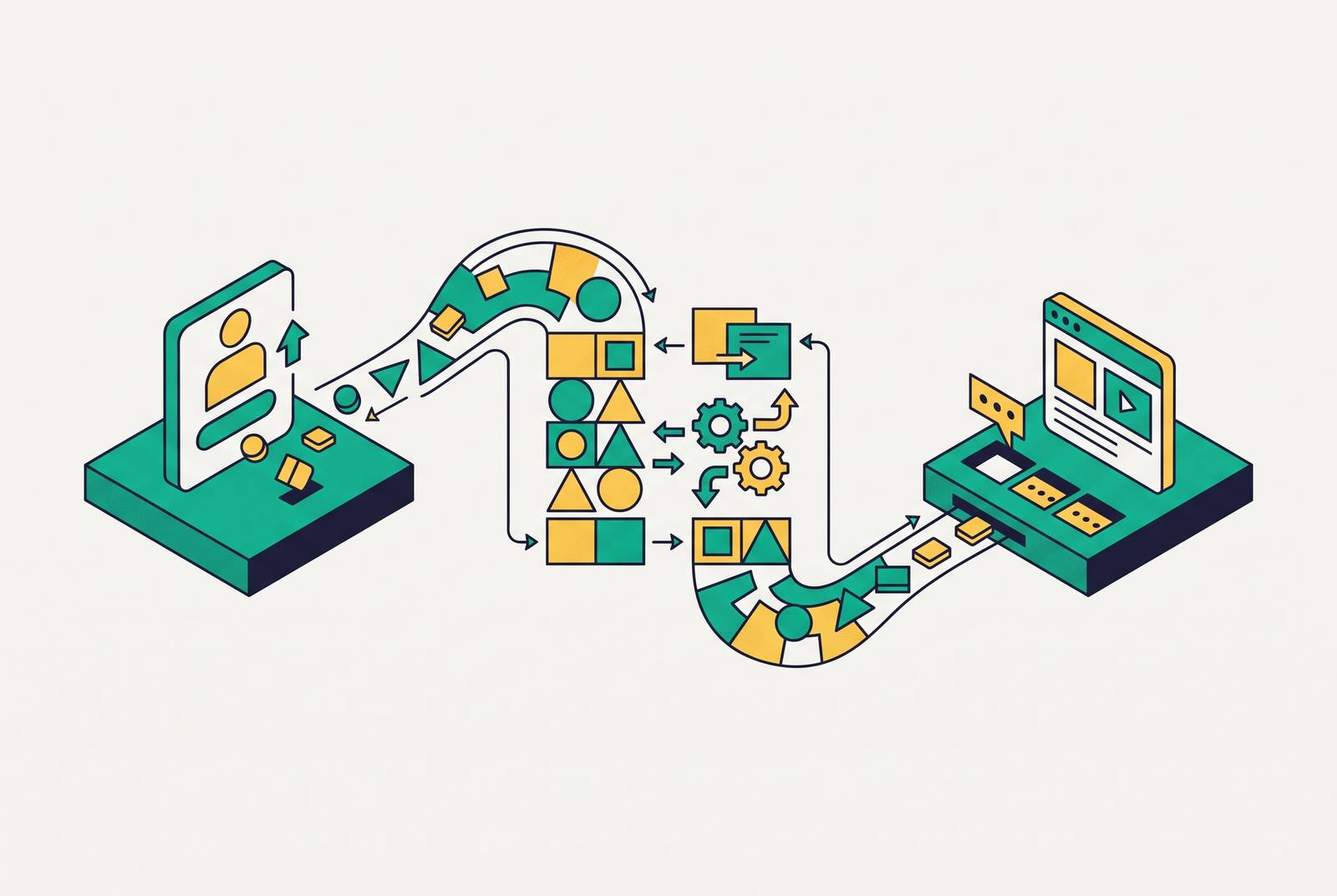 Cover illustration for “Explaining the DSP and SSP Ecosystem to Brand-Side Clients”