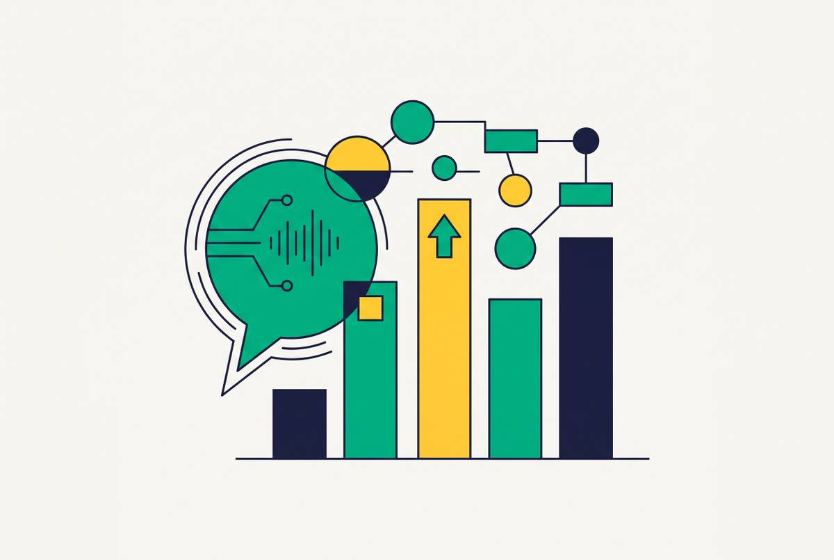 Cover illustration for “Conversational AI Ad Performance Benchmarks by Vertical”