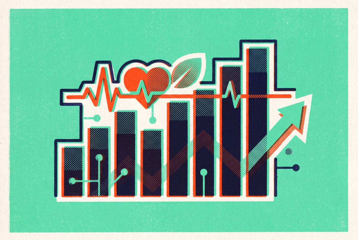 Cover illustration for “Vertical Performance Benchmarks for AI Advertising in Health and Wellness”