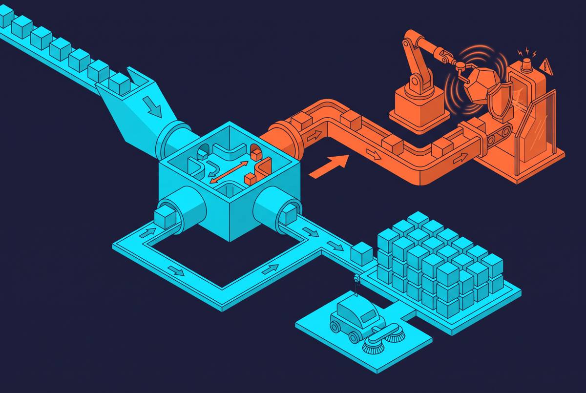 Cover illustration for “Inference Request Prioritization for Safety-Critical vs Background Robot Tasks”