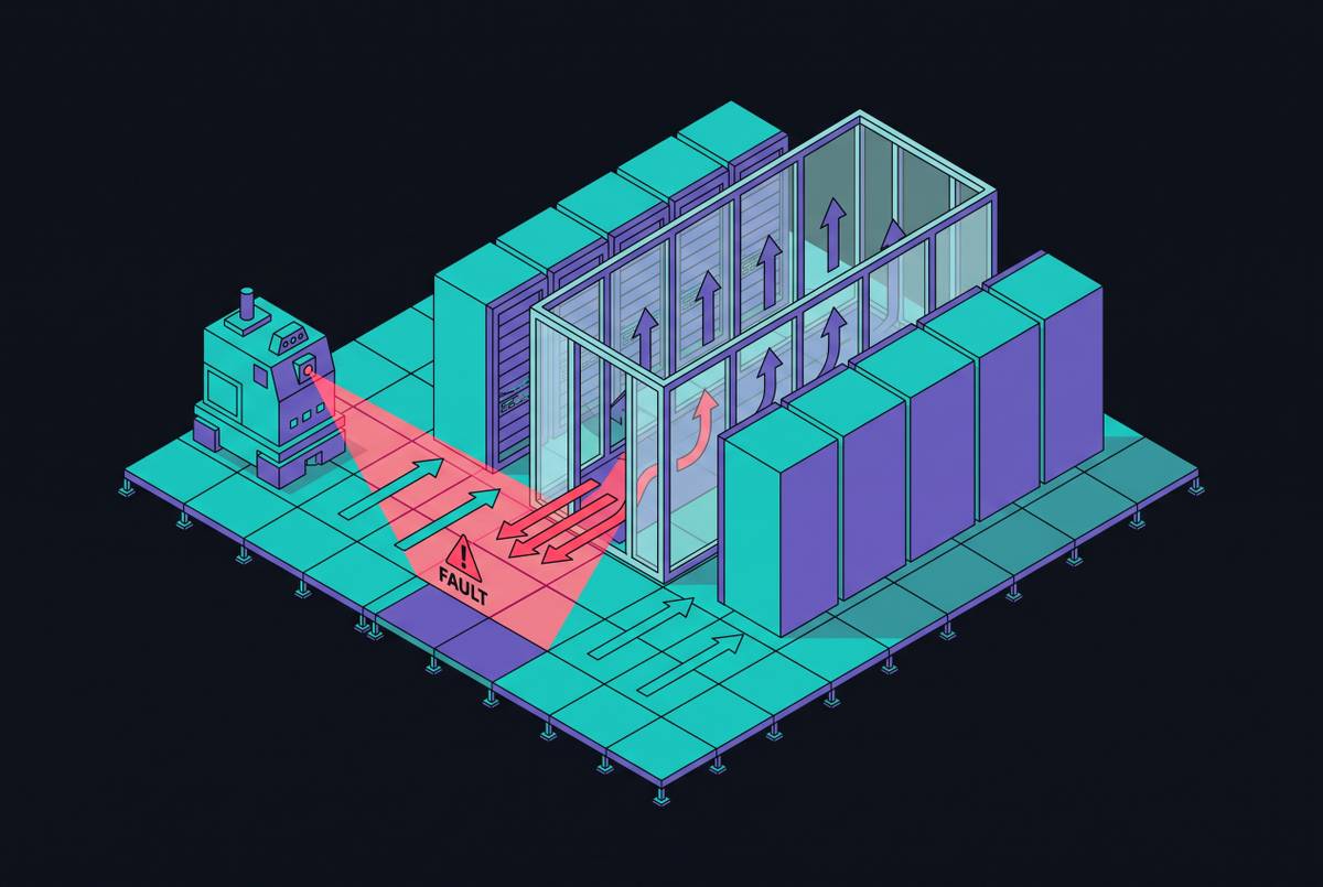 Cover illustration for “Robotic Identification of Airflow Bypass in Containment Systems”