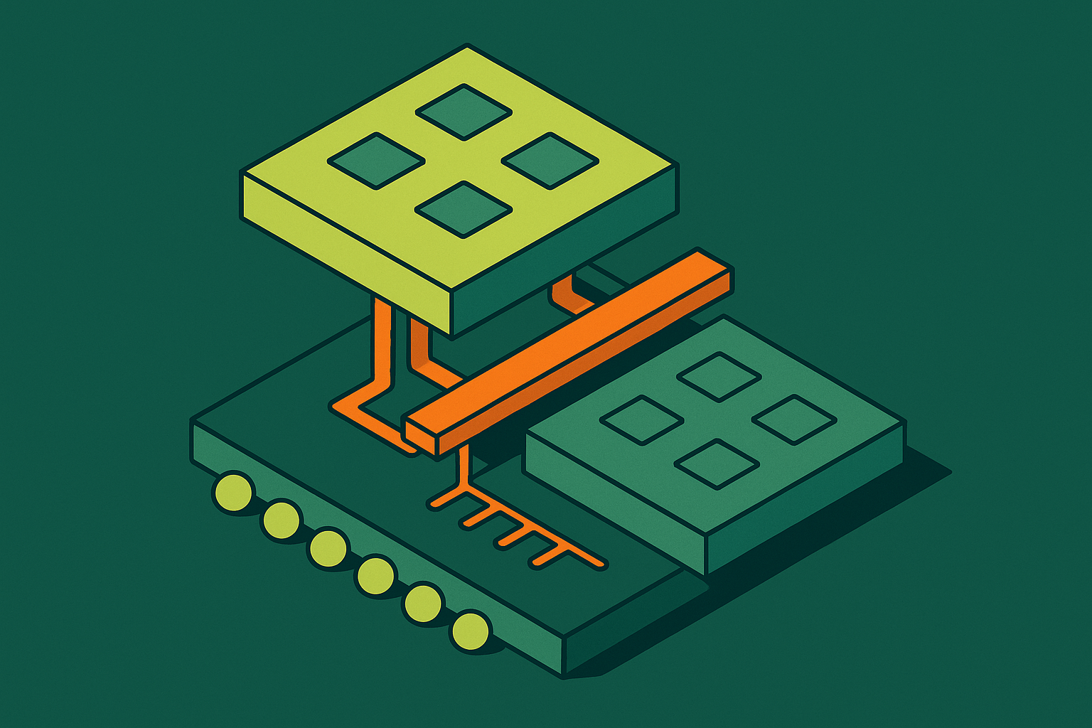 Cover illustration for “Die-to-Die Interface Physical Implementation for UCIe Compliant Designs”