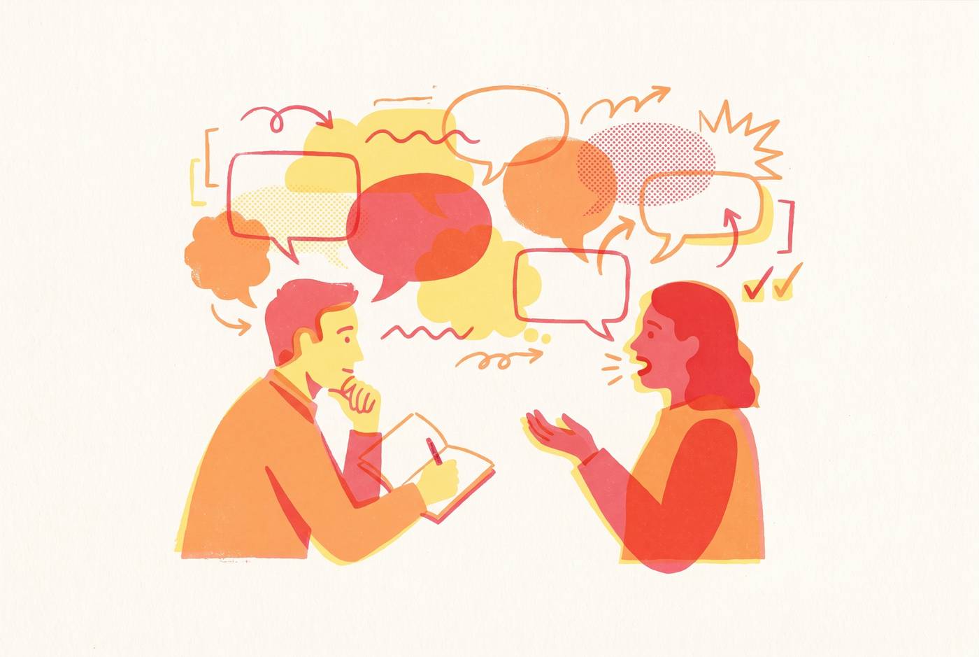 Cover illustration for “Jobs-to-Be-Done Interview Techniques”