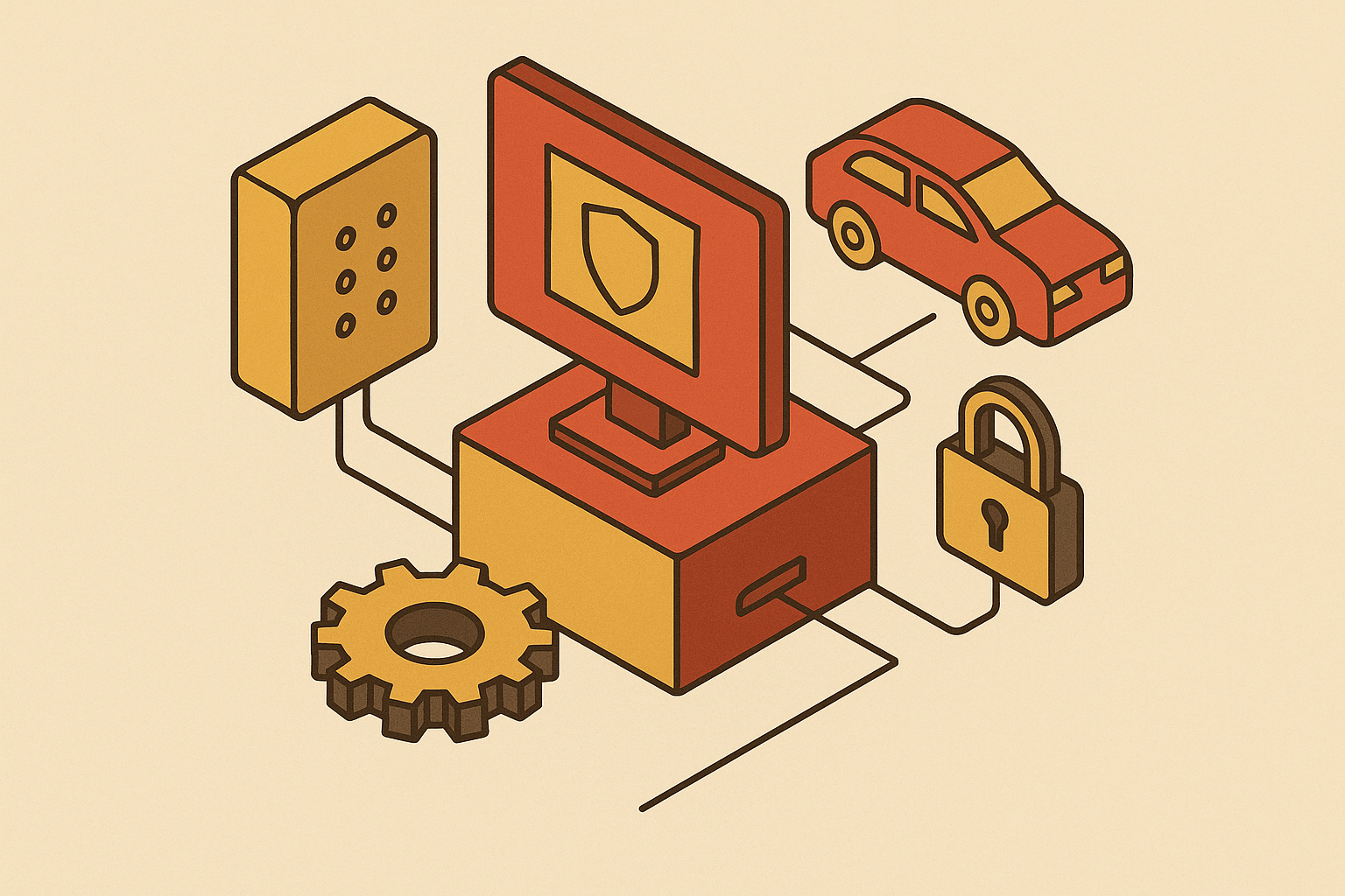 Cover illustration for “Safety-Critical HIL Compliance Under ISO 26262 and IEC 62443”