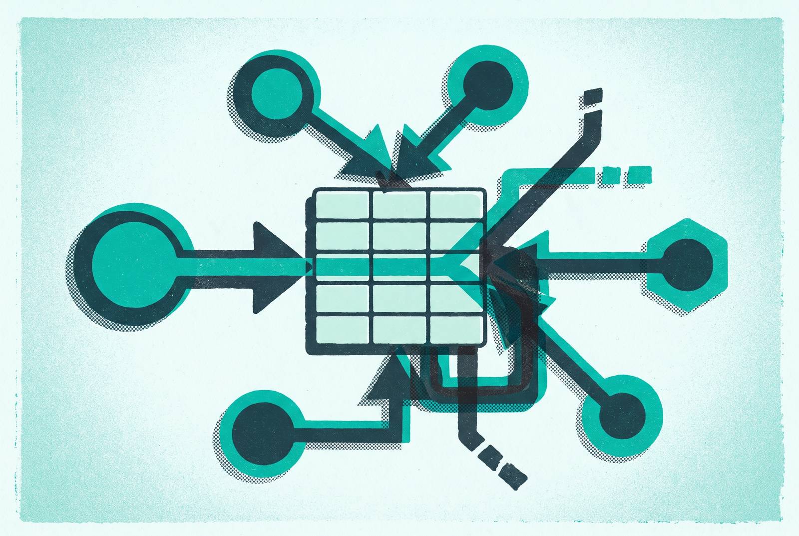 Cover illustration for “Conflict Resolution When Multiple Agents Update Shared State”