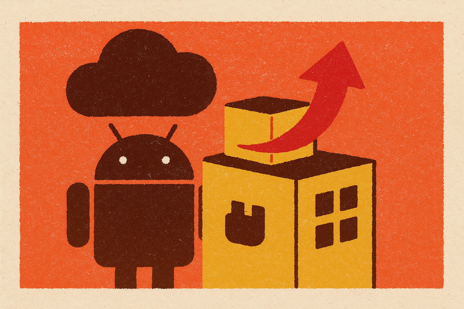 Cover illustration for “Gradle Build Caching in Android CI Environments”