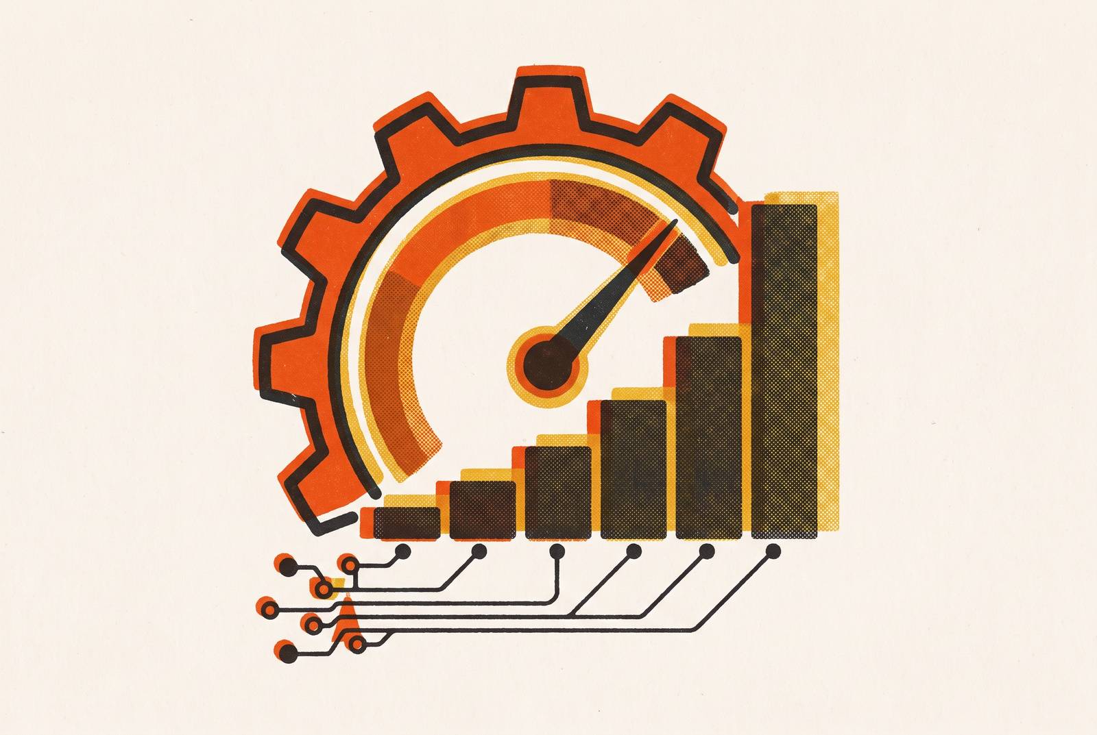 Cover illustration for “Measuring OEE Improvement Attribution to Specific AI Interventions”