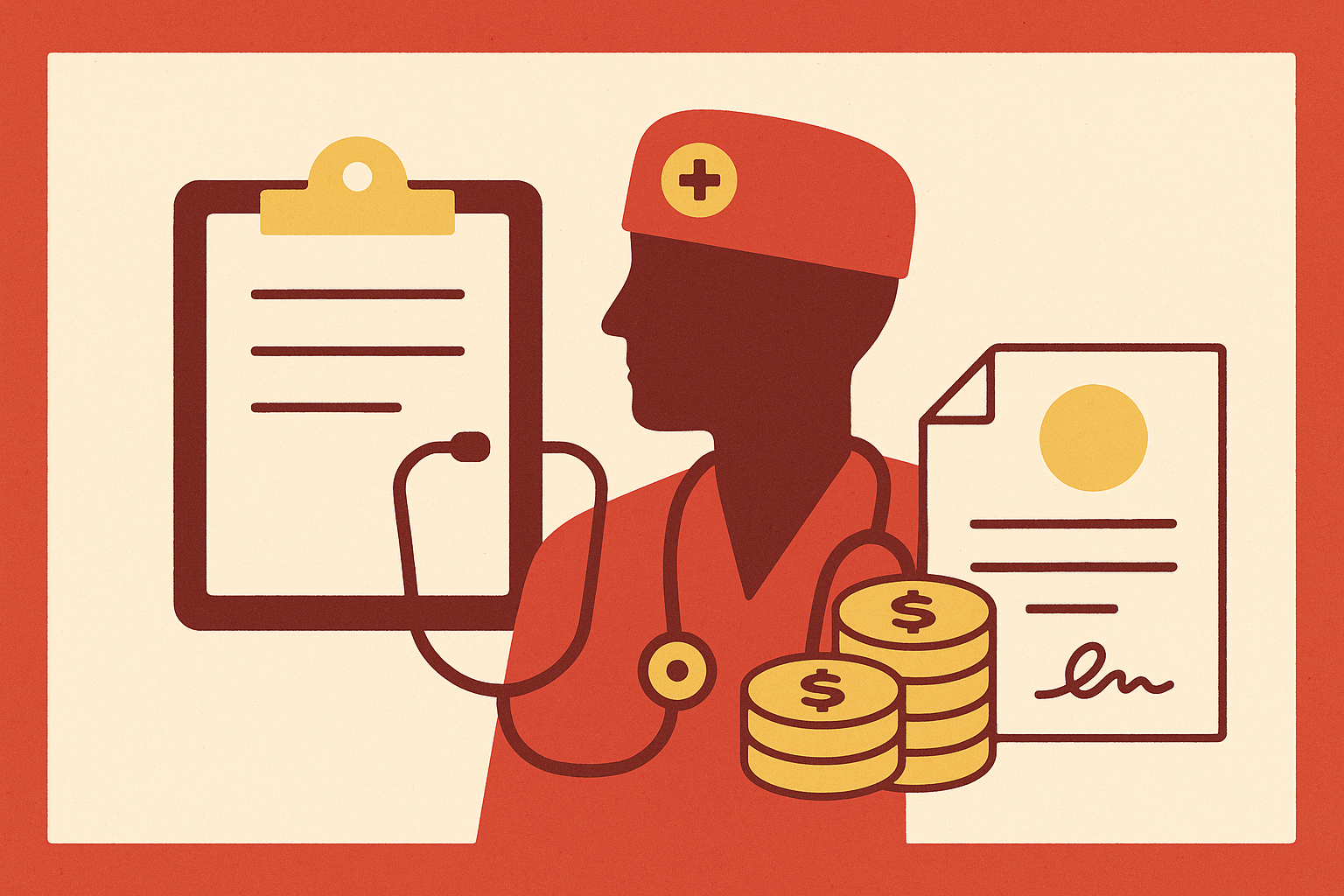 Cover illustration for “Medical Expert Witness Fees and Retainer Structures”