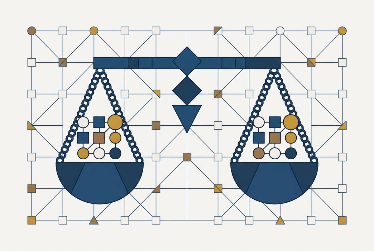Cover illustration for “Bias and Fairness Testing in AI Audits”