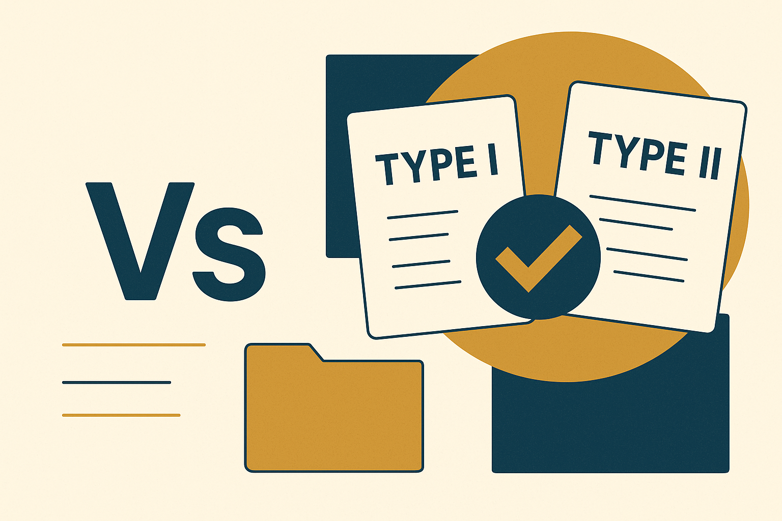 Cover illustration for “Type I vs Type II SOC Report Distinctions”