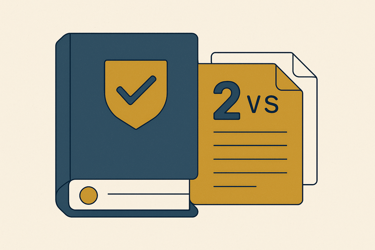 Cover illustration for “SOC 1 Type I vs Type II Reports”