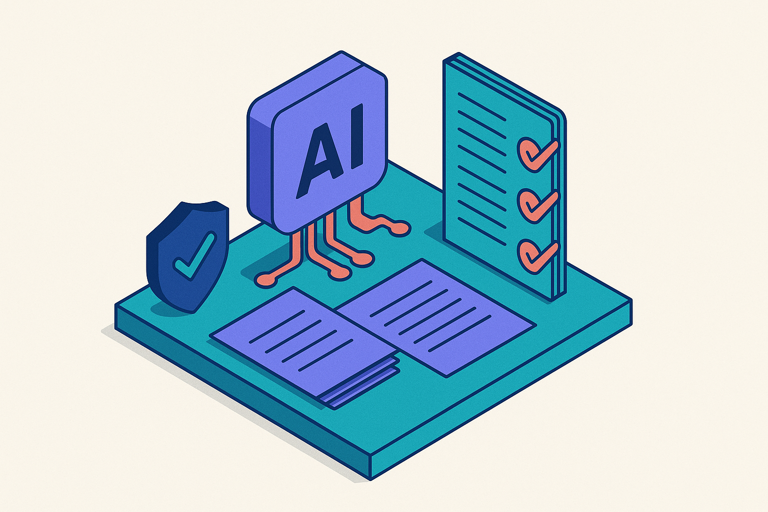 Cover illustration for “AI Governance Framework Templates for Enterprises”