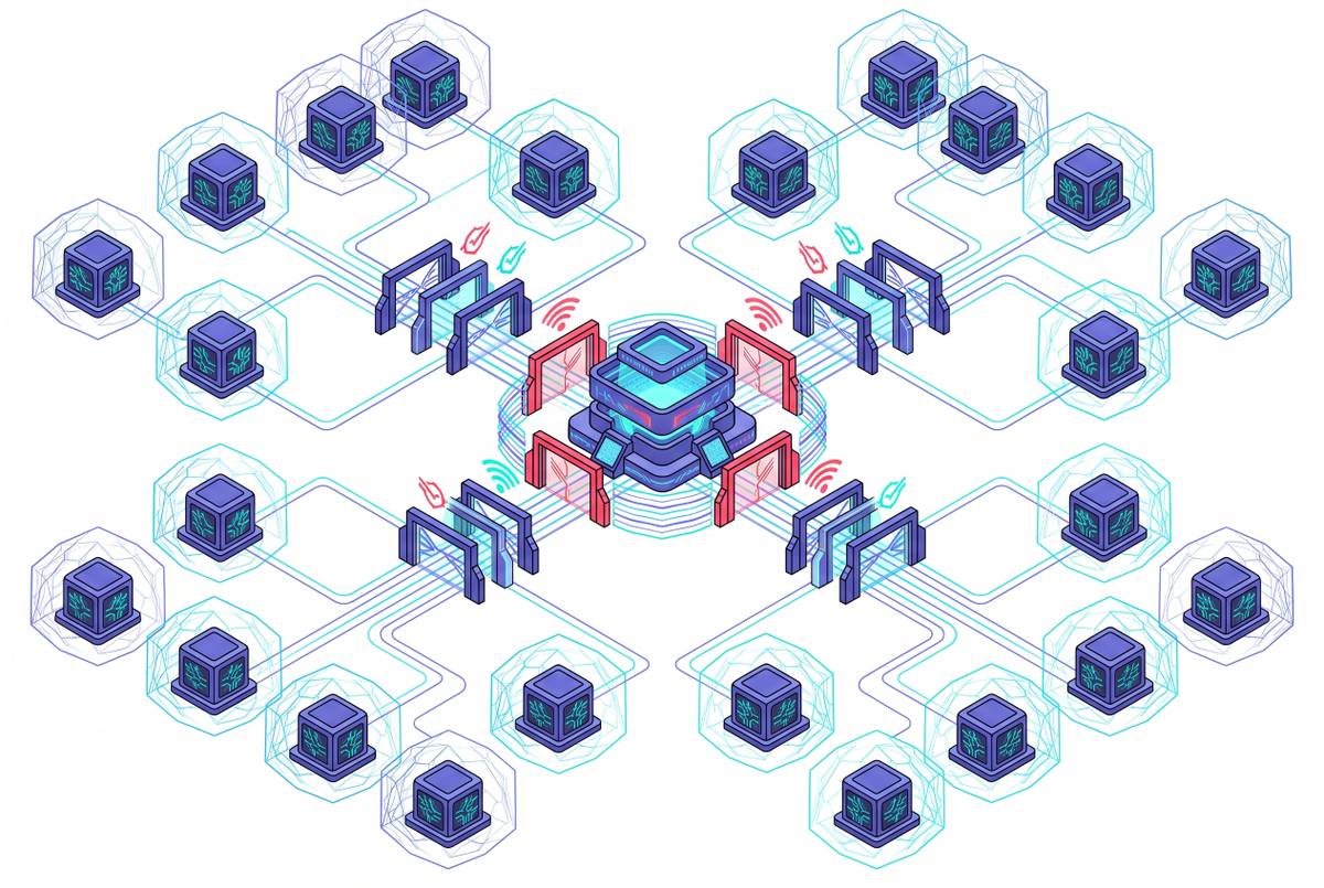 Cover illustration for “Zero Trust Security Model Applied to AI Agent Networks”