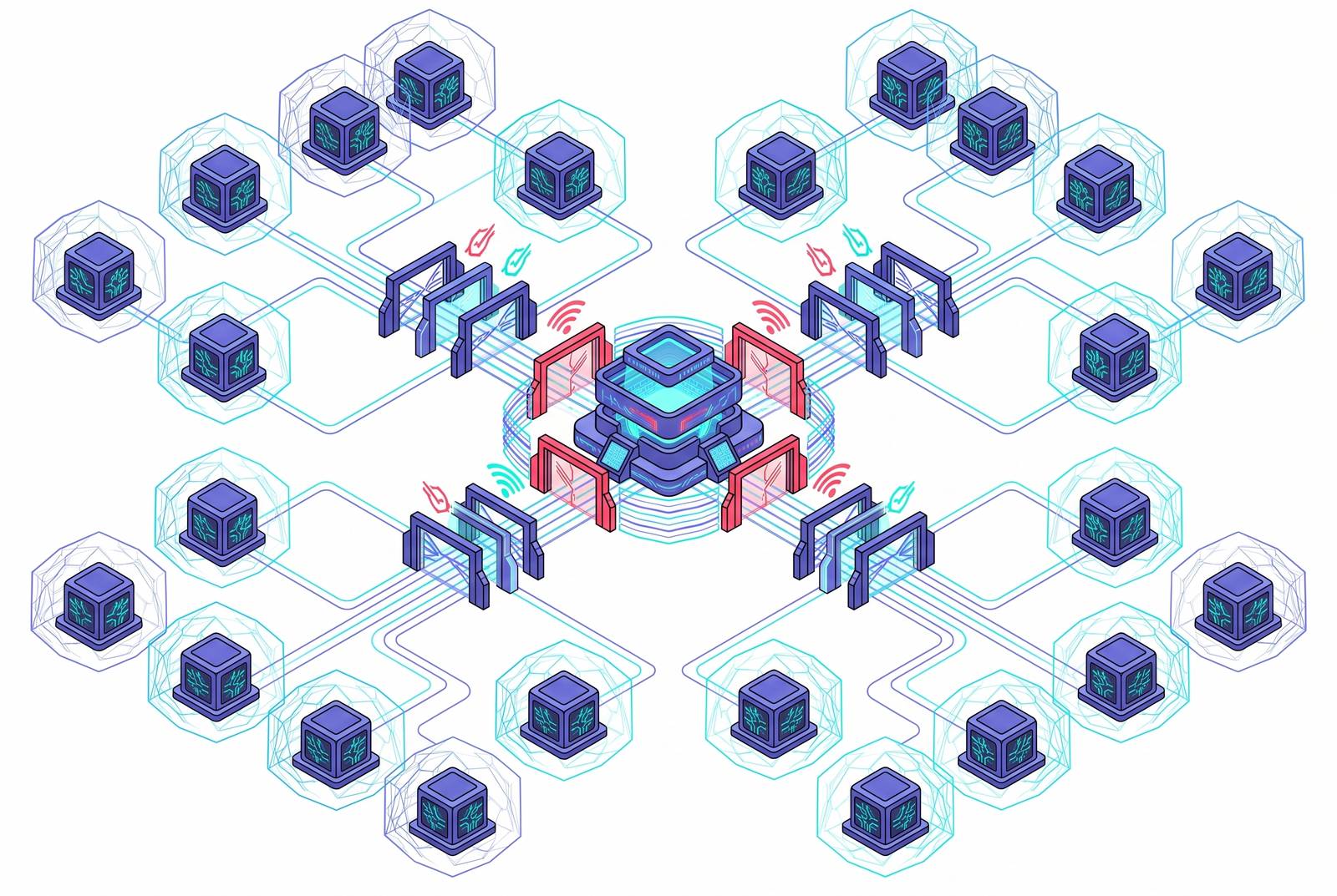 Cover illustration for “Zero Trust Security Model Applied to AI Agent Networks”
