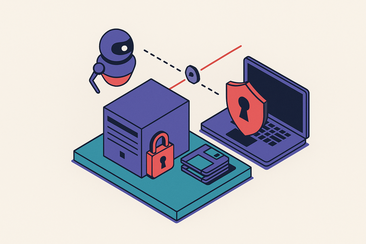 Cover illustration for “Preventing Data Exfiltration by Autonomous Agents”