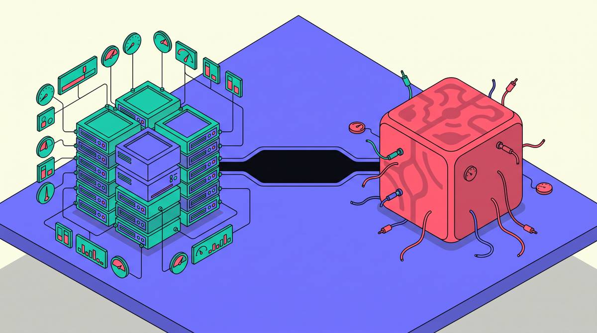 Cover illustration for “Observability Gaps Between LLMs and Traditional Software”