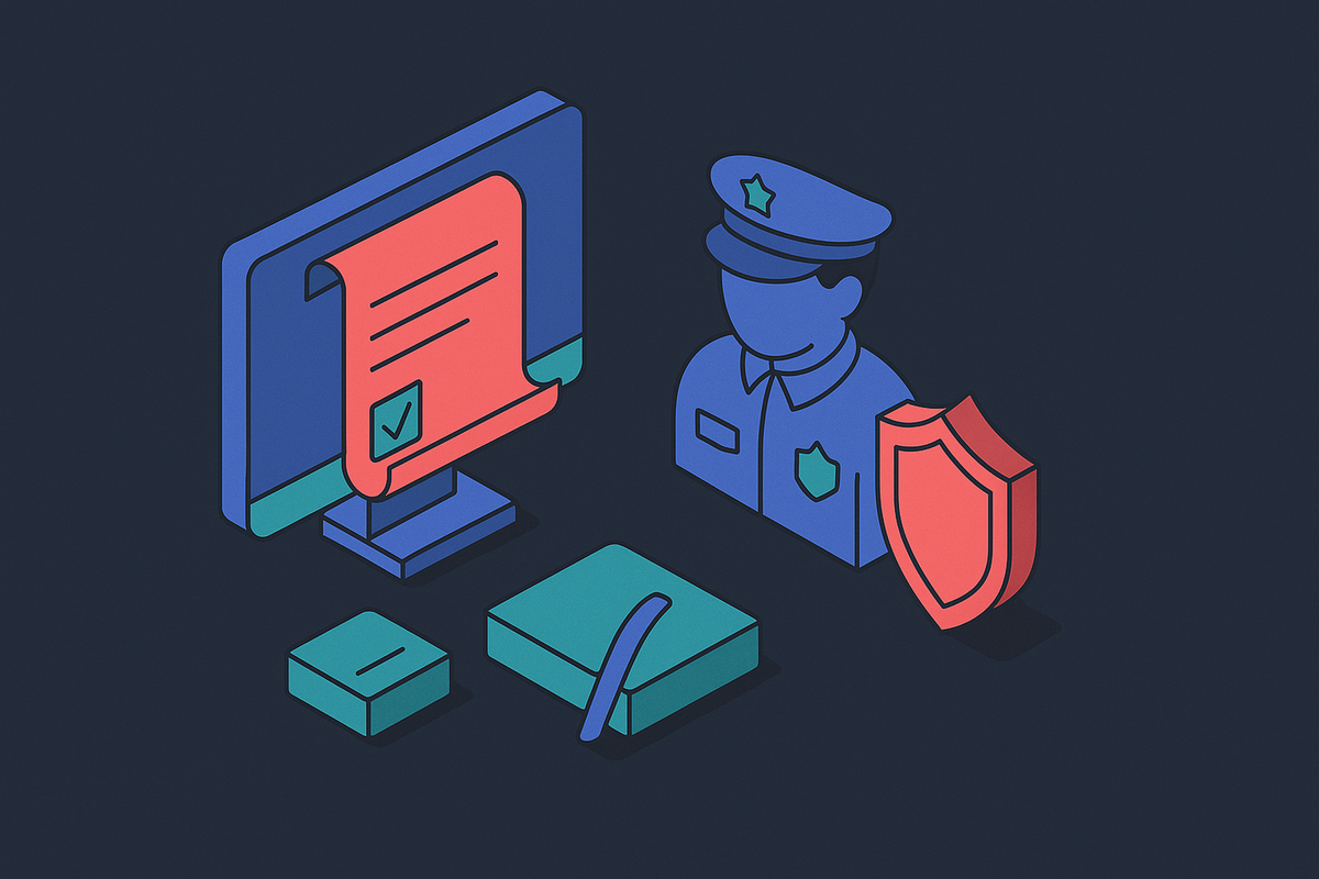 Cover illustration for “Runtime Policy Enforcement for Agent Actions”