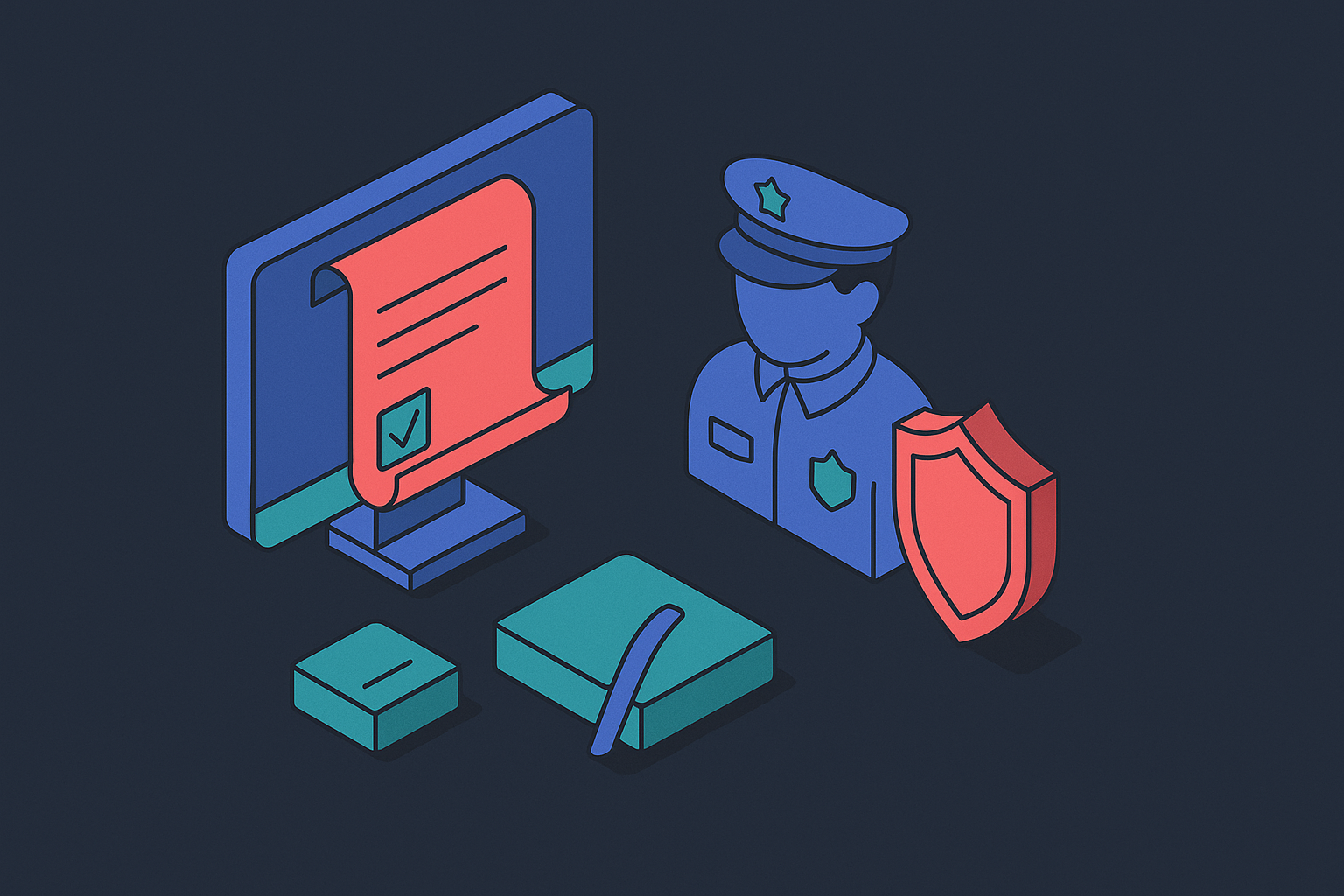 Cover illustration for “Runtime Policy Enforcement for Agent Actions”