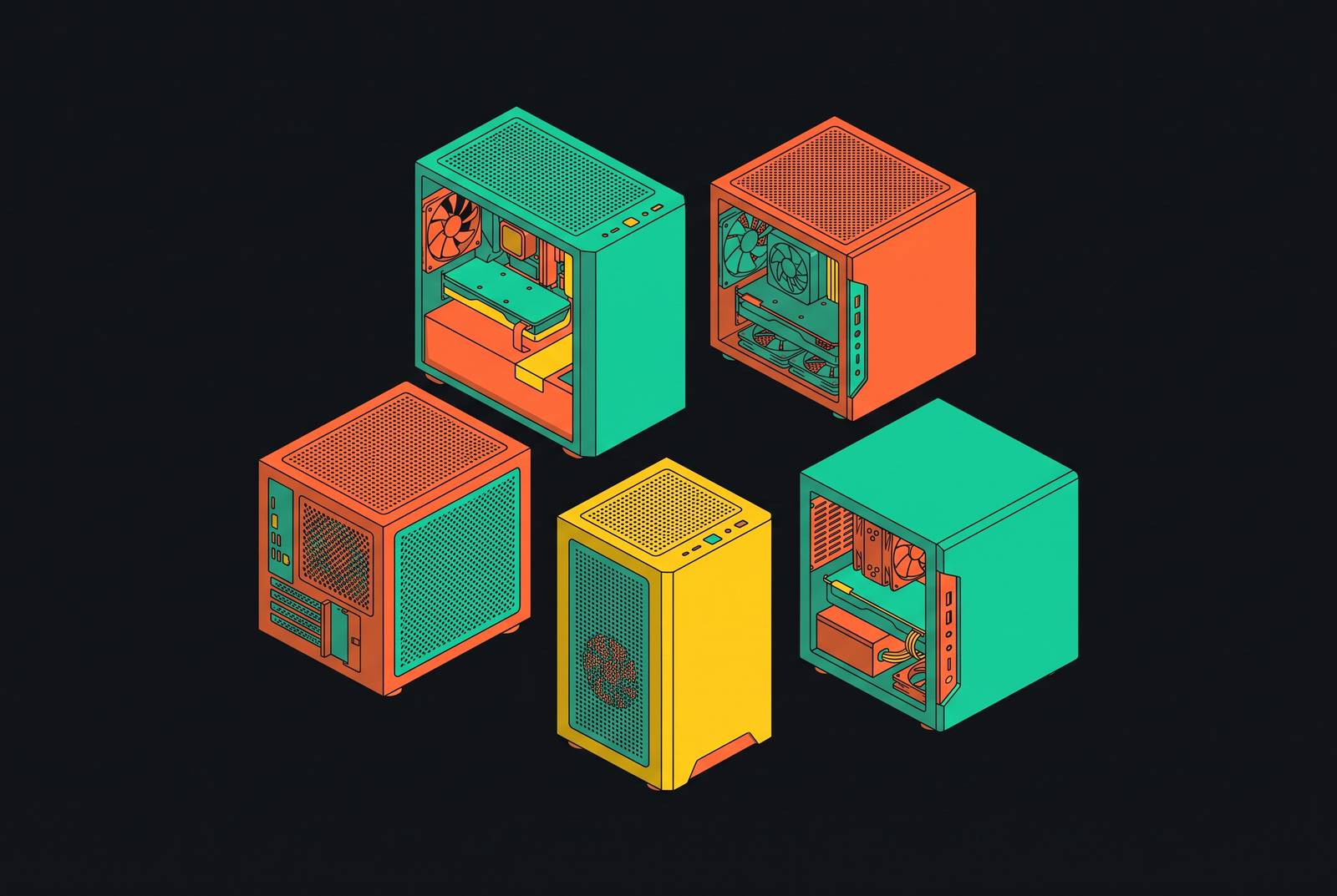 Cover illustration for “New PC Cases Released for Compact ITX Builds”
