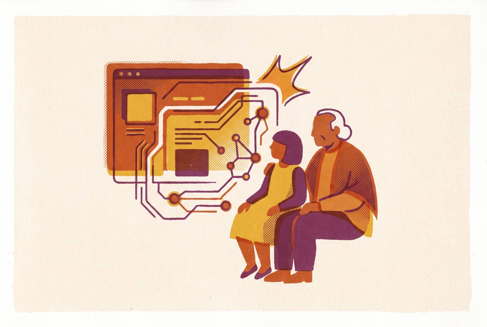 Cover illustration for “AI tools that help families enroll in Medicaid and Medicare”