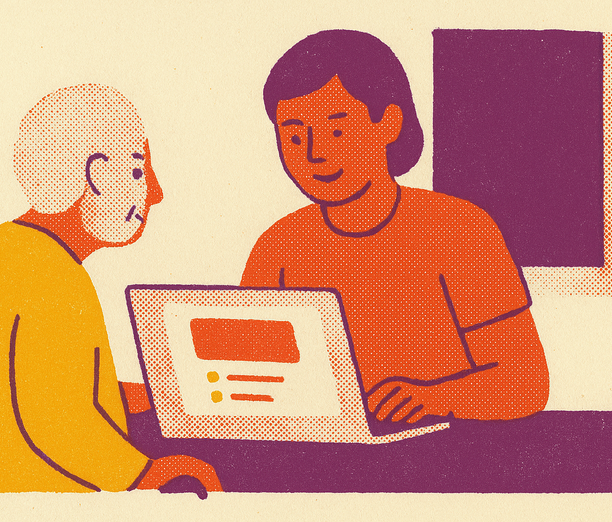 Cover illustration for “IHSS Electronic Timesheet System for Family Caregivers”