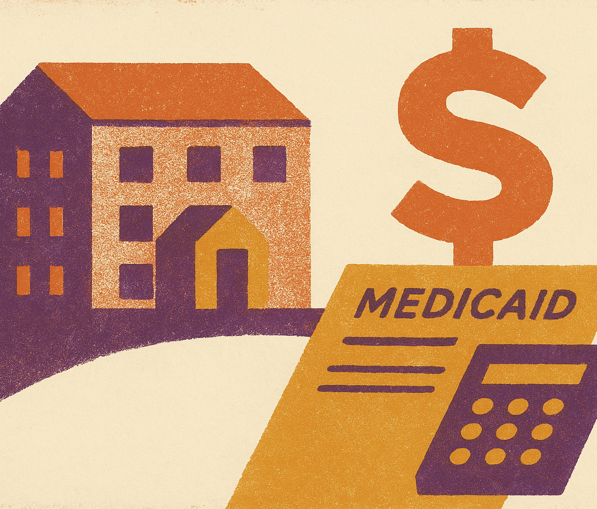 Cover illustration for “Nursing Home Costs and Medicaid Coverage”