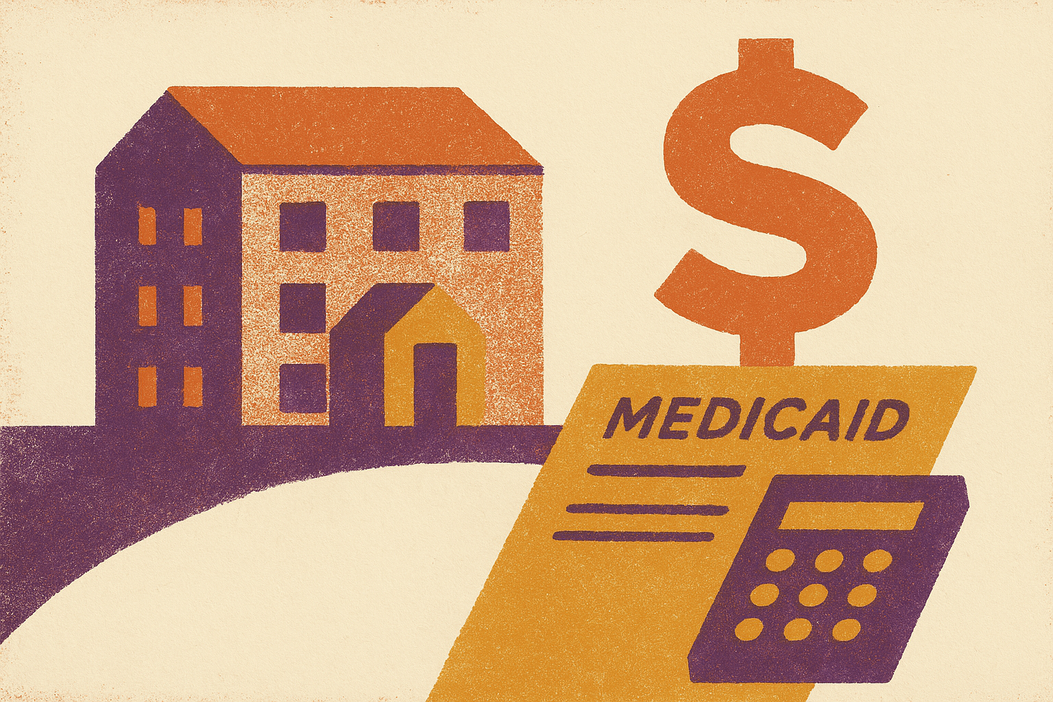Cover illustration for “Nursing Home Costs and Medicaid Coverage”