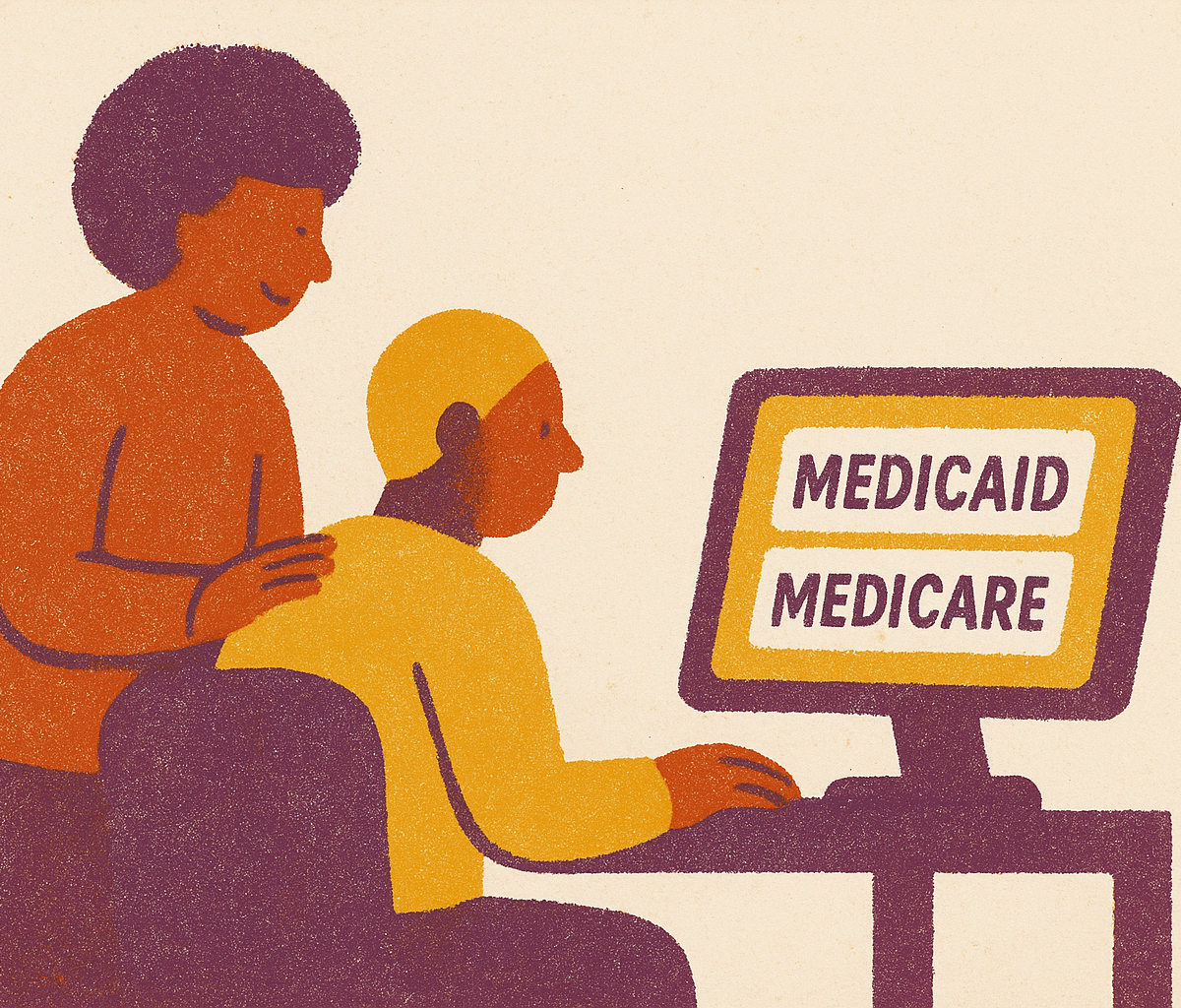 Cover illustration for “platforms that help family caregivers enroll in Medicaid and Medicare payment programs”
