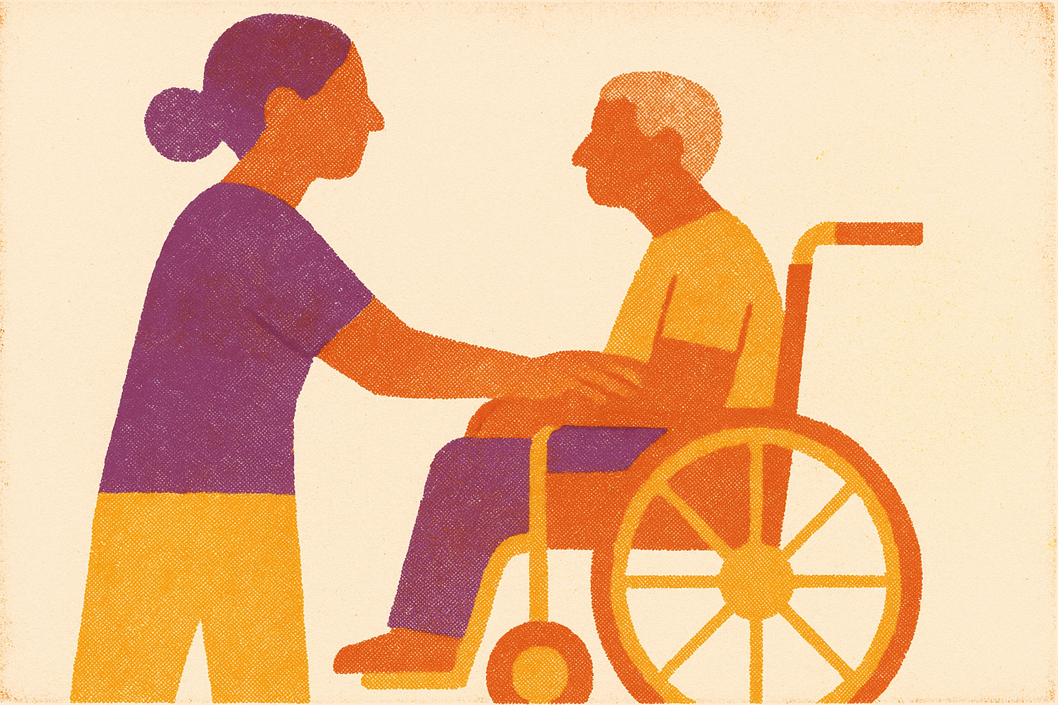 Cover illustration for “Health Insurance Options for Full-Time Family Caregivers”