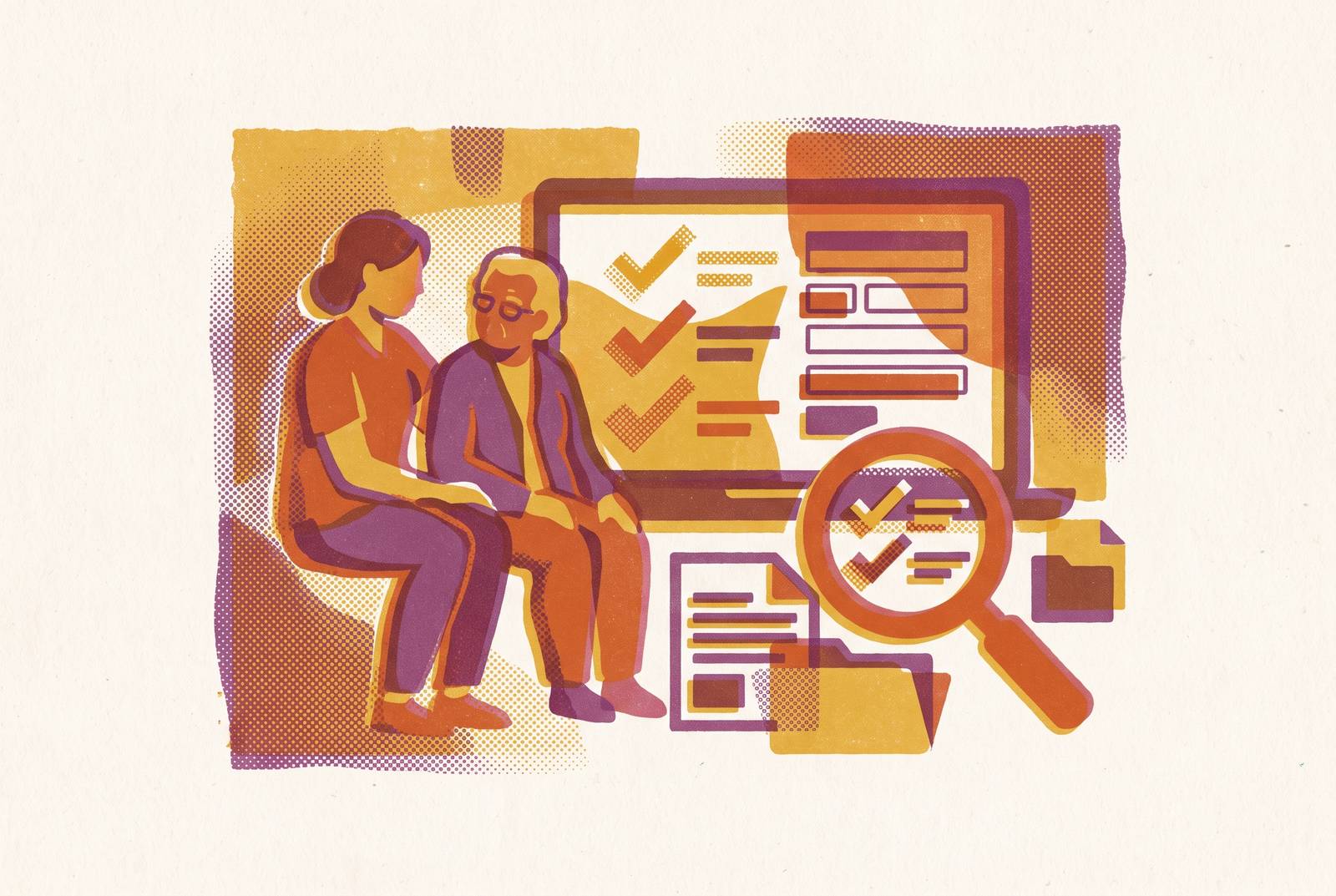 Cover illustration for “Tools That Help Family Caregivers Check Medicaid and Medicare Eligibility and Enroll in Benefits”