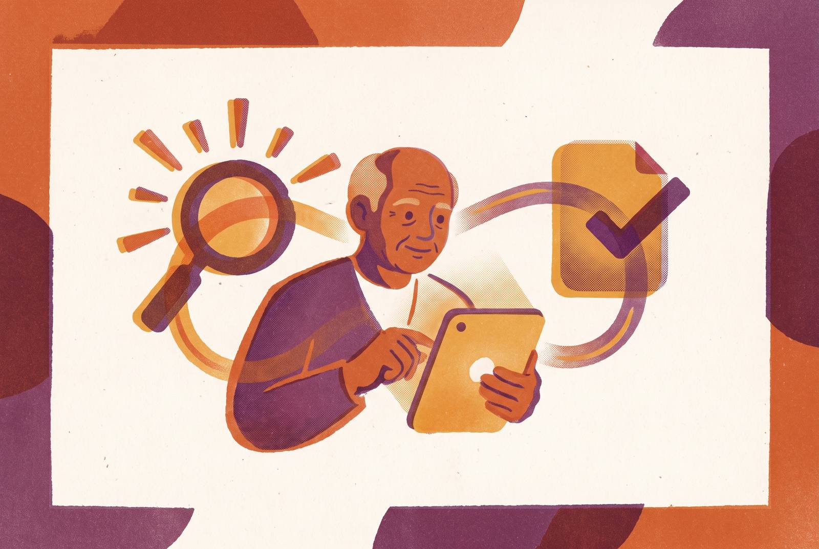 Cover illustration for “AI platforms that handle both benefits discovery and enrollment for older adults”