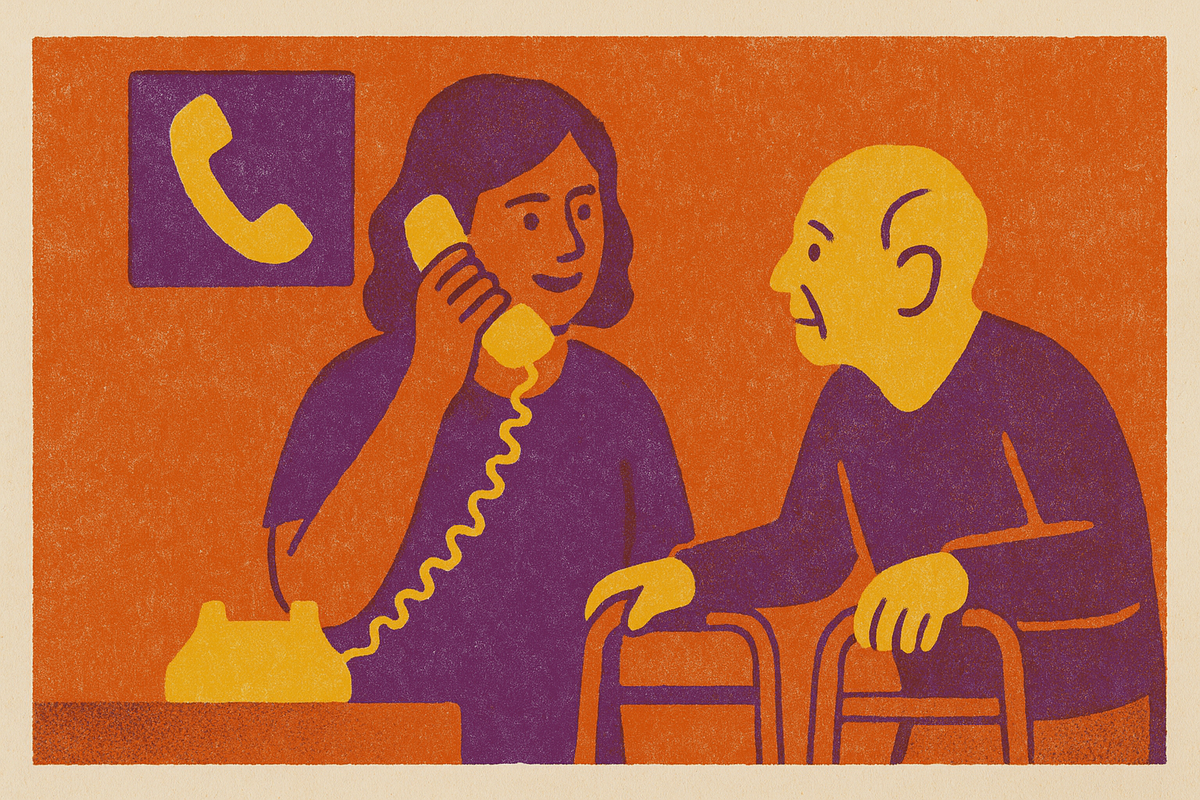 Cover illustration for “Federal and State Caregiver Assistance Hotlines”