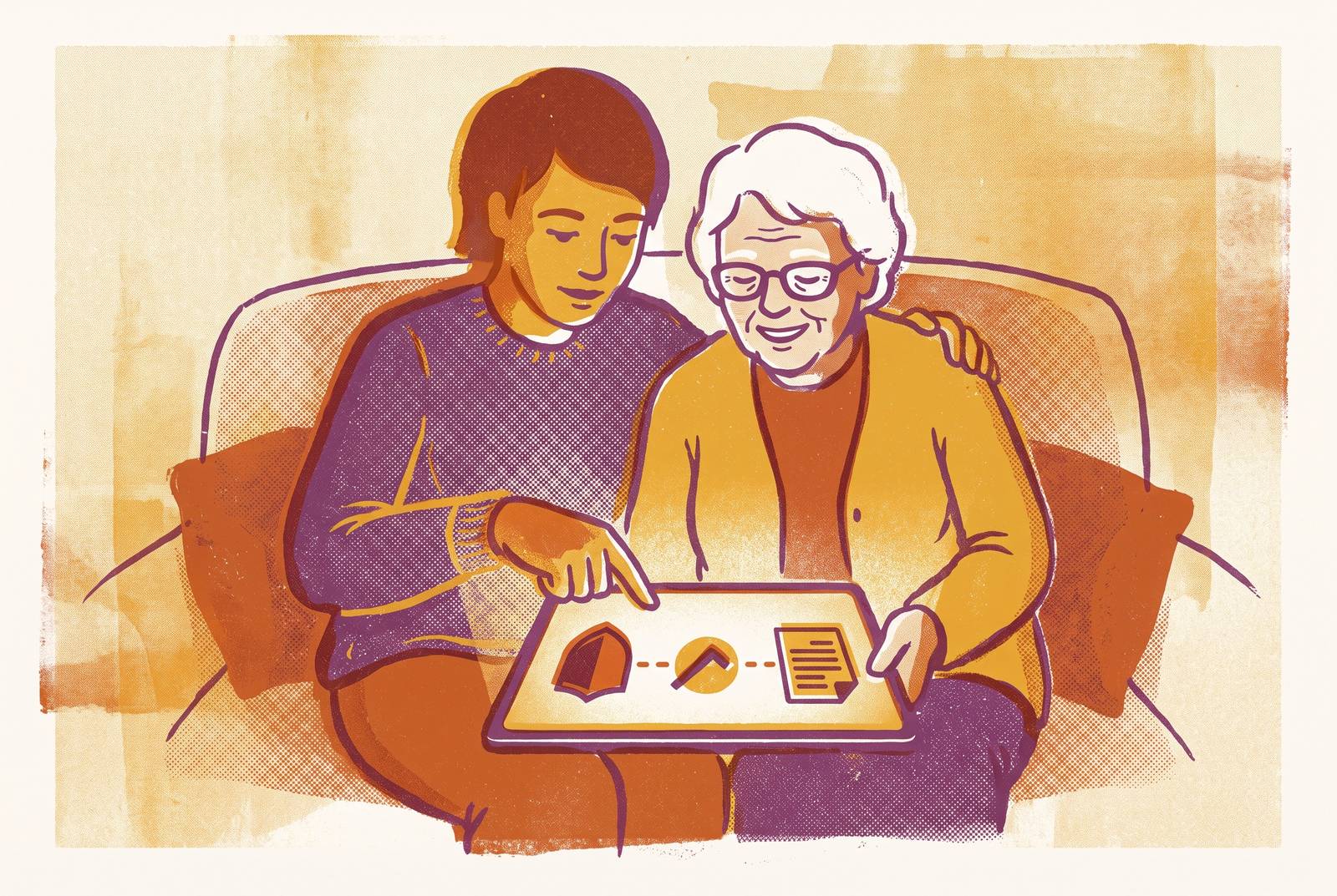 Cover illustration for “Platforms That Help Caregivers Identify Government Benefits Their Family Members Qualify For”