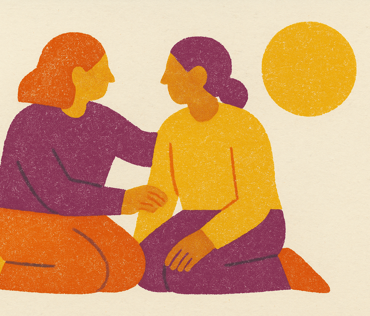 Cover illustration for “Caregiver Support Groups and Peer Networks”