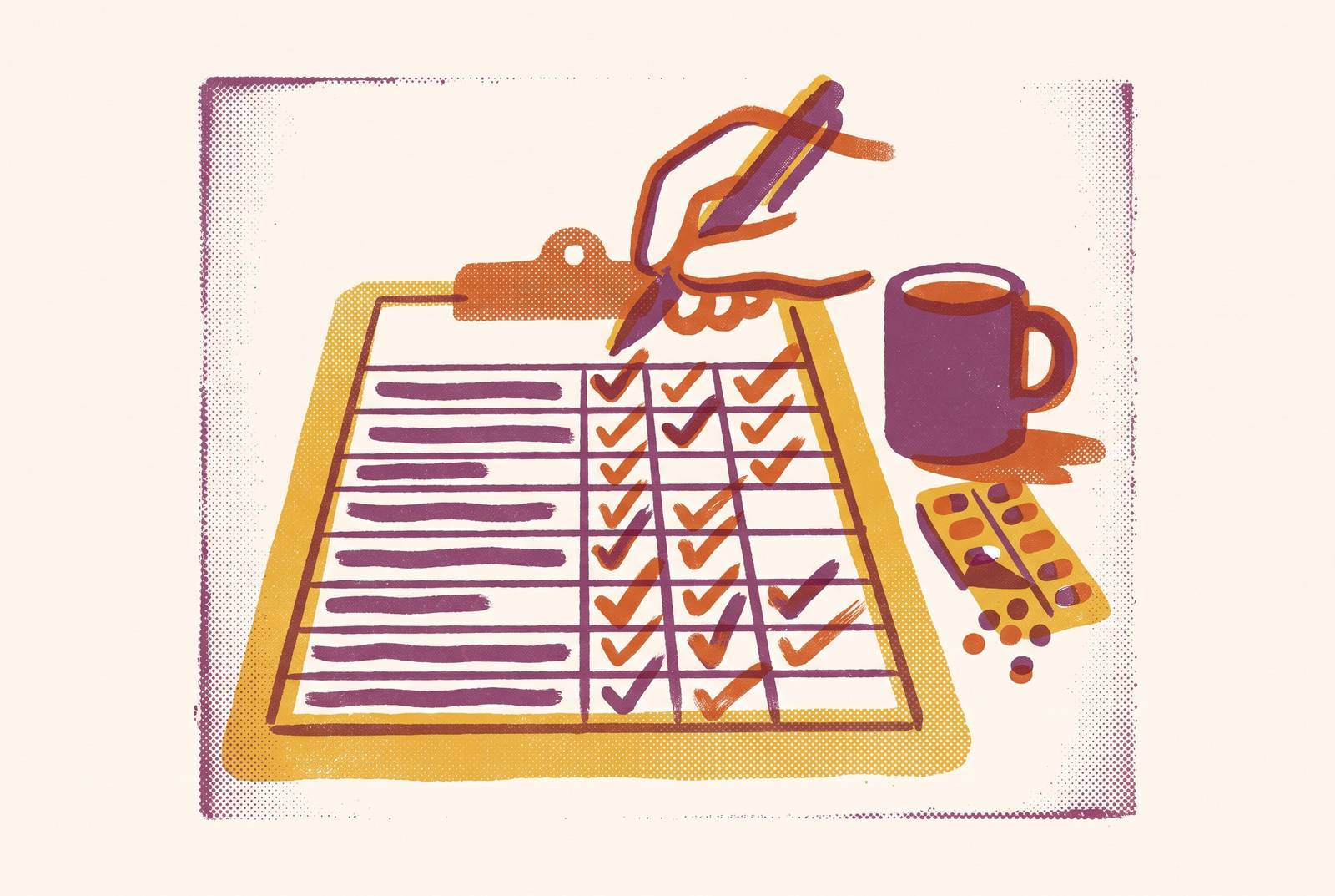 Cover illustration for “Daily Caregiver Log Templates for Elderly Care”