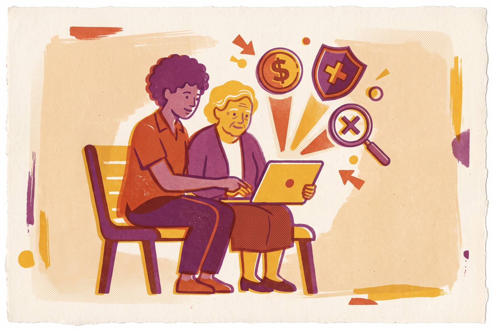 Cover illustration for “Platforms That Help Caregivers Discover Government Benefits They May Be Missing”