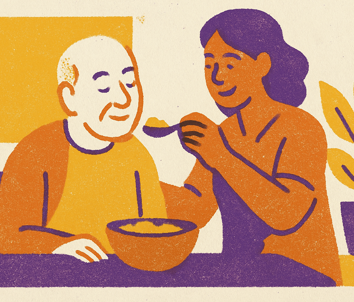 Cover illustration for “services that help family members get paid to care for a loved one at home”