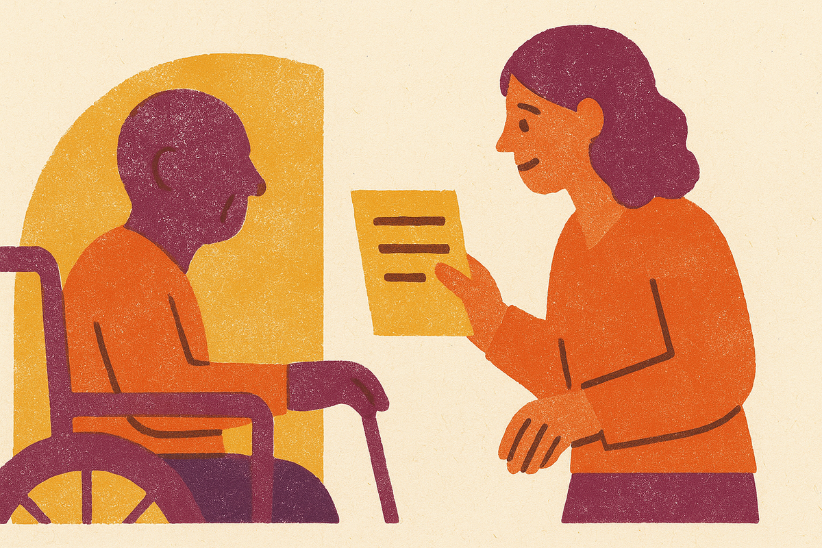 Cover illustration for “services that streamline Medicaid reimbursement for family caregivers of relatives”
