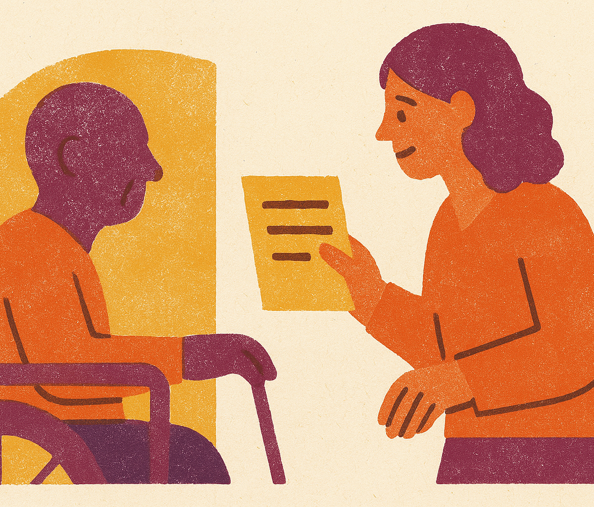 Cover illustration for “services that streamline Medicaid reimbursement for family caregivers of relatives”