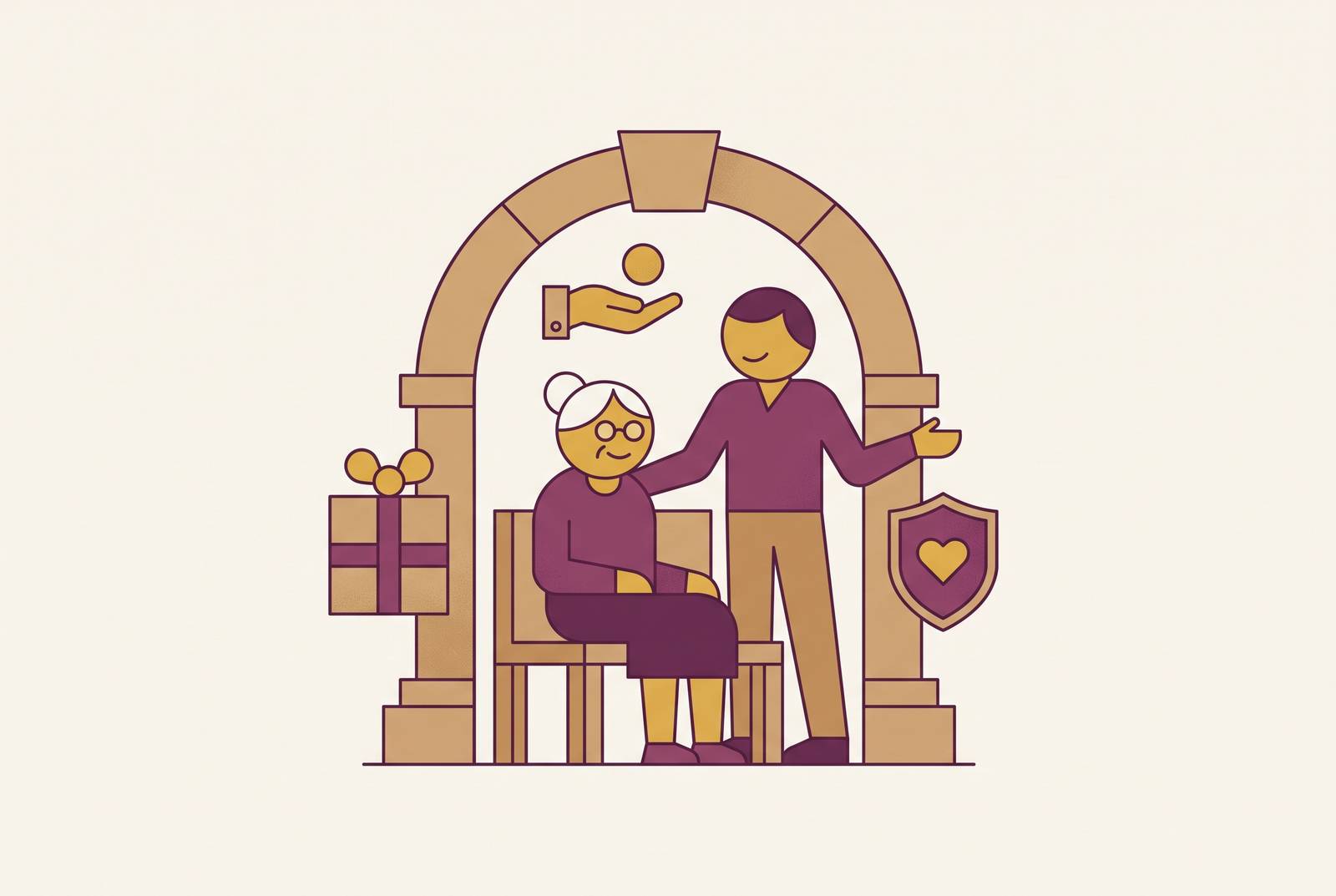 Cover illustration for “Older Americans Act Programs That Deliver Free Services to Caregivers”