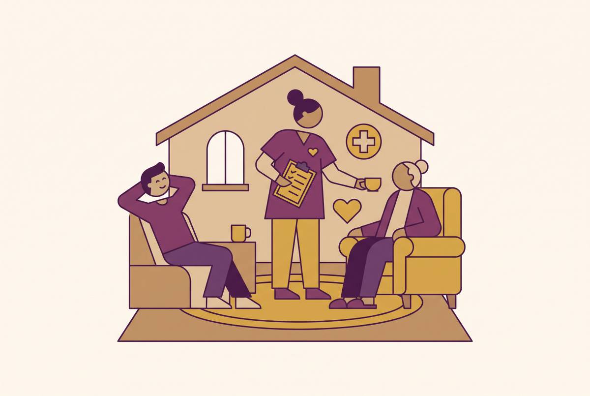 Cover illustration for “Medicare-Funded Home Health Services That Reduce Caregiver Burden”