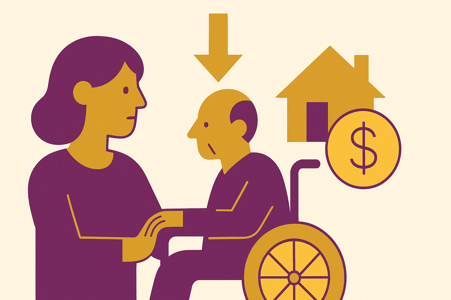 Cover illustration for “Medicaid Spend-Down Rules and How They Affect Caregiver Inheritance”