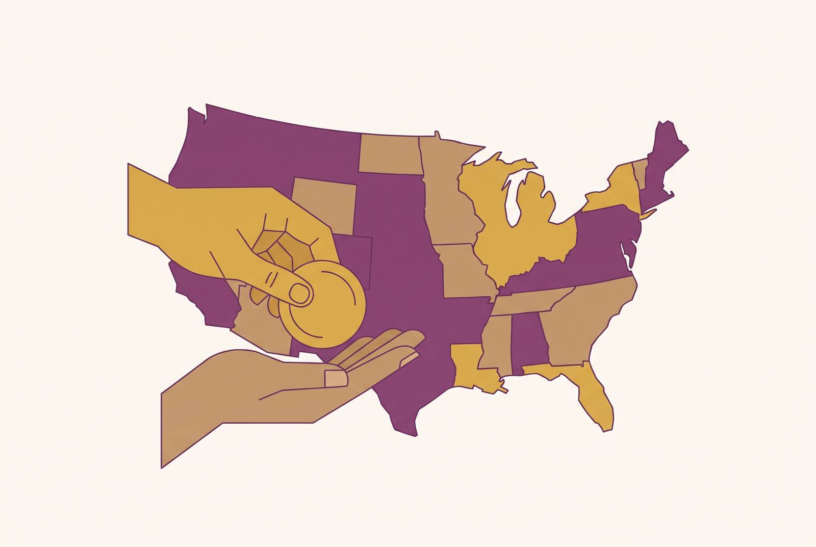 Cover illustration for “Medicaid Programs That Pay Family Caregivers by State”