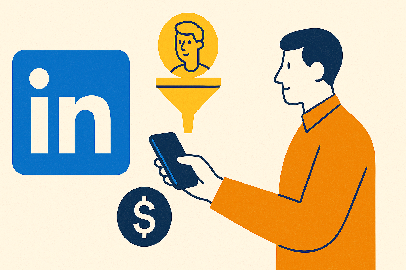 Cover illustration for “LinkedIn B2B Lead Generation for Founders”